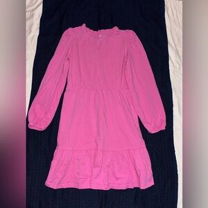 GAP Pink Ruffled Tiered Sundress with Bishop Sleeves